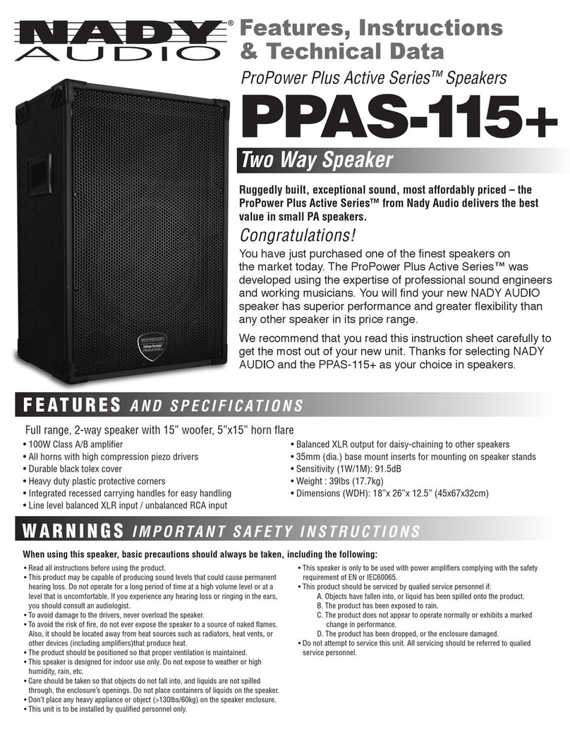 Nady Systems PPAS -115+ Instruction manual