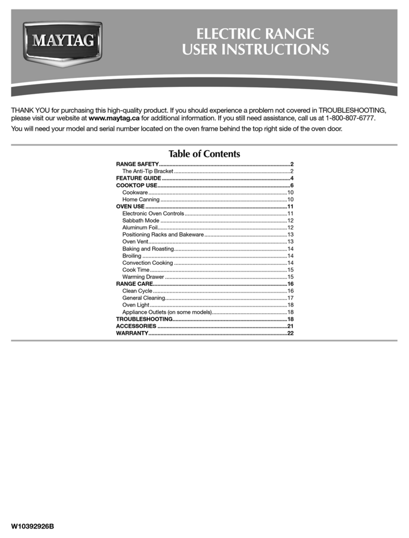 Maytag W10392926B User manual