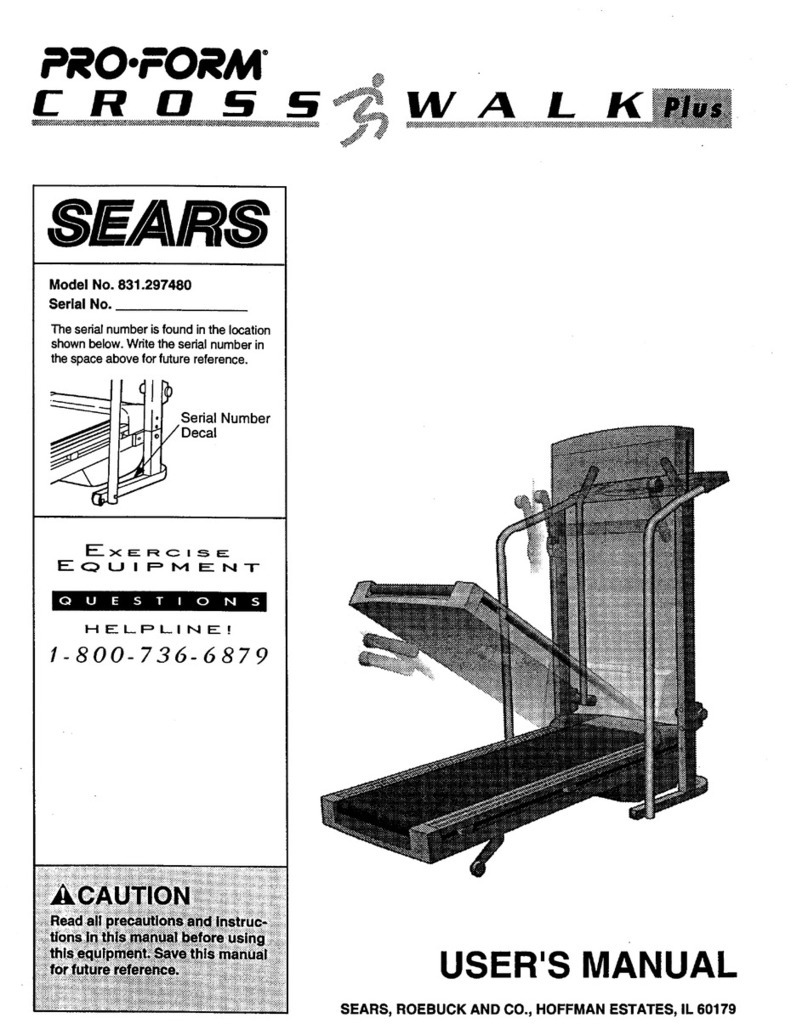 Pro-Form Crosswalk Plus 831.297480 User manual Pro-Form Crosswalk Plus 831.297480 User manual