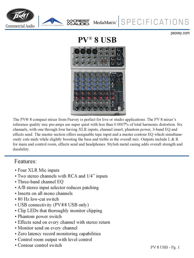 Peavey PV 8 USB User manual