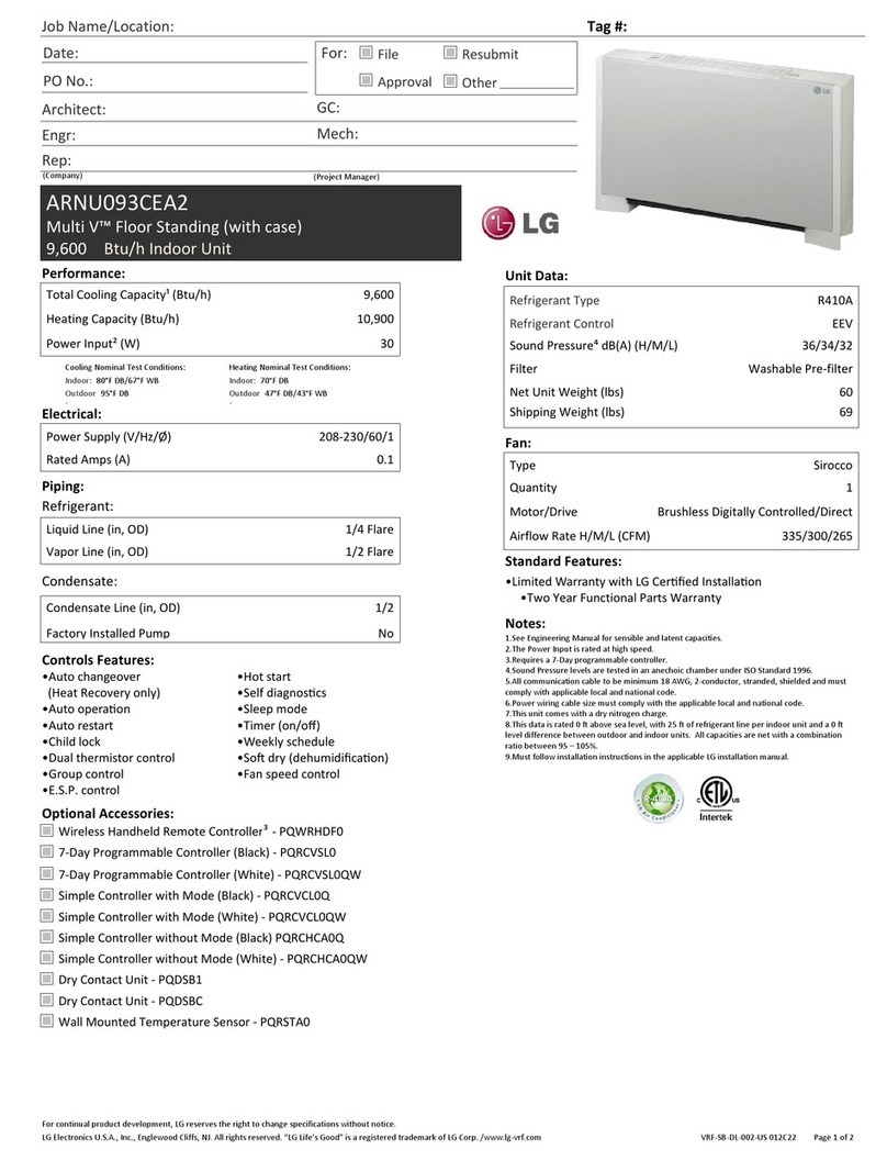 LG ARNU093CEA2 User manual