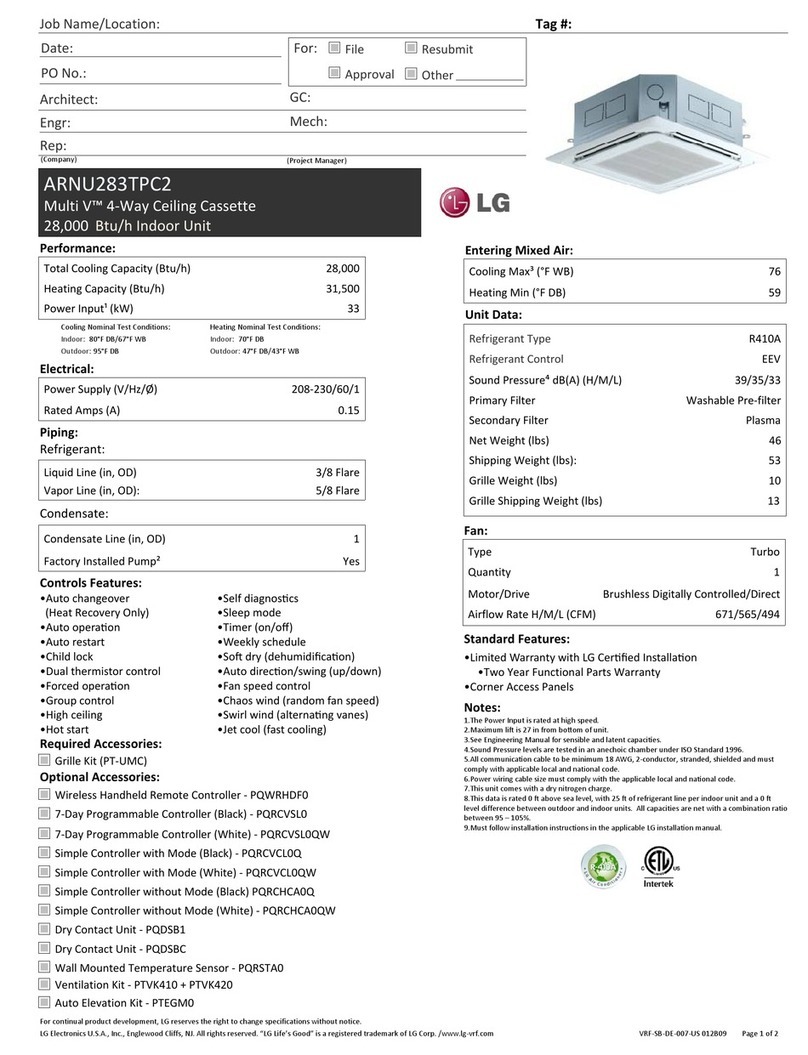 LG ARNU283TPC2 User manual