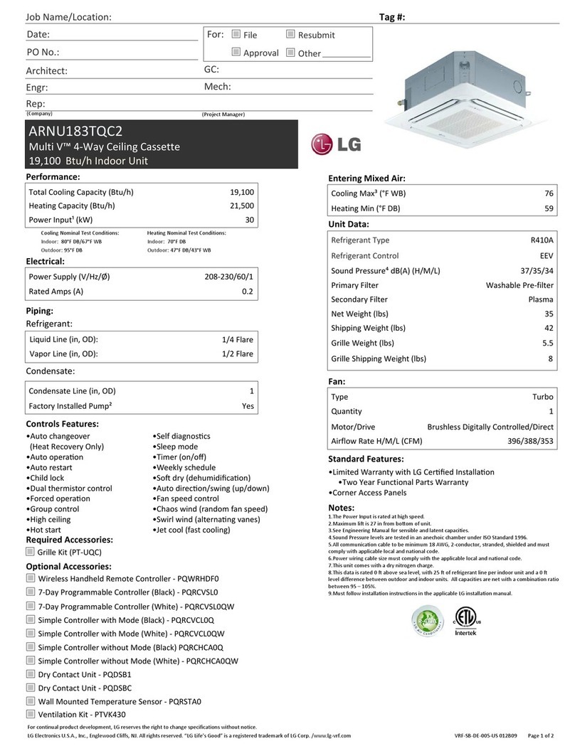 LG ARNU183TQC2 quick guide
