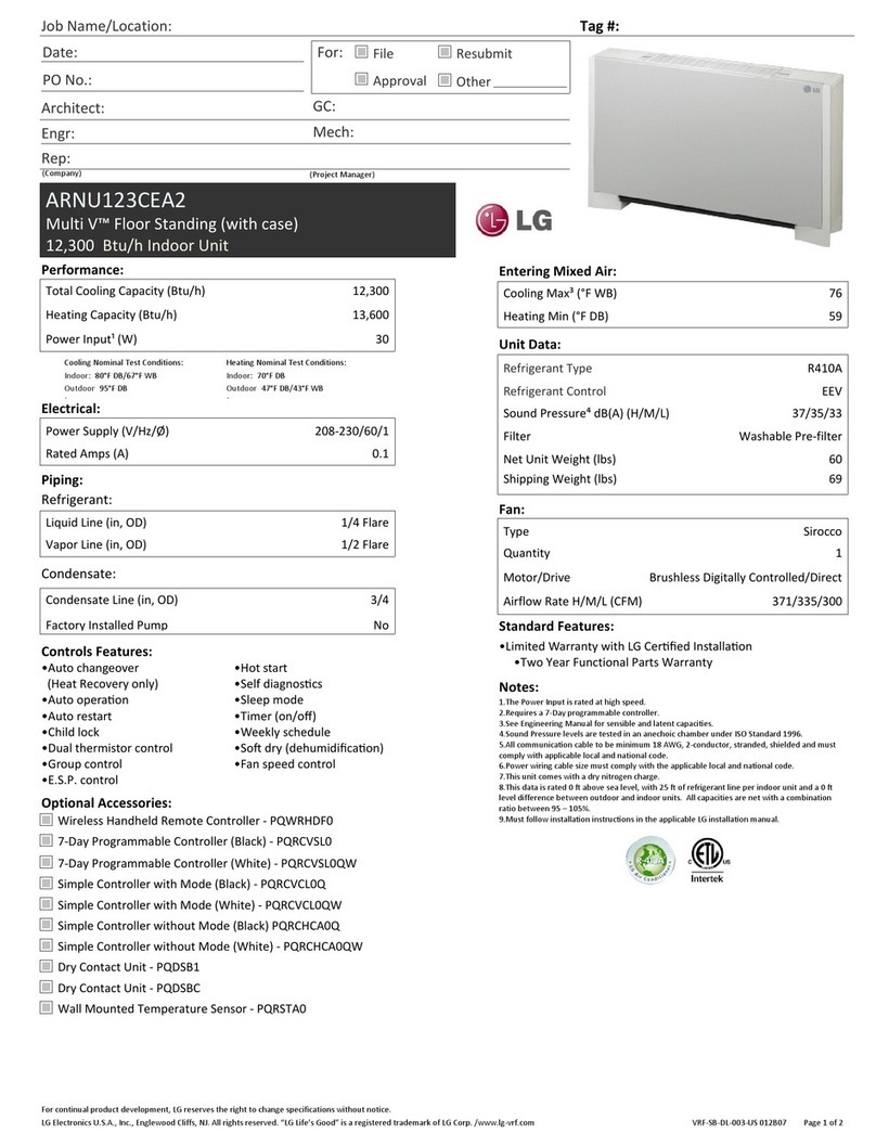 LG ARNU123CEA2 User manual