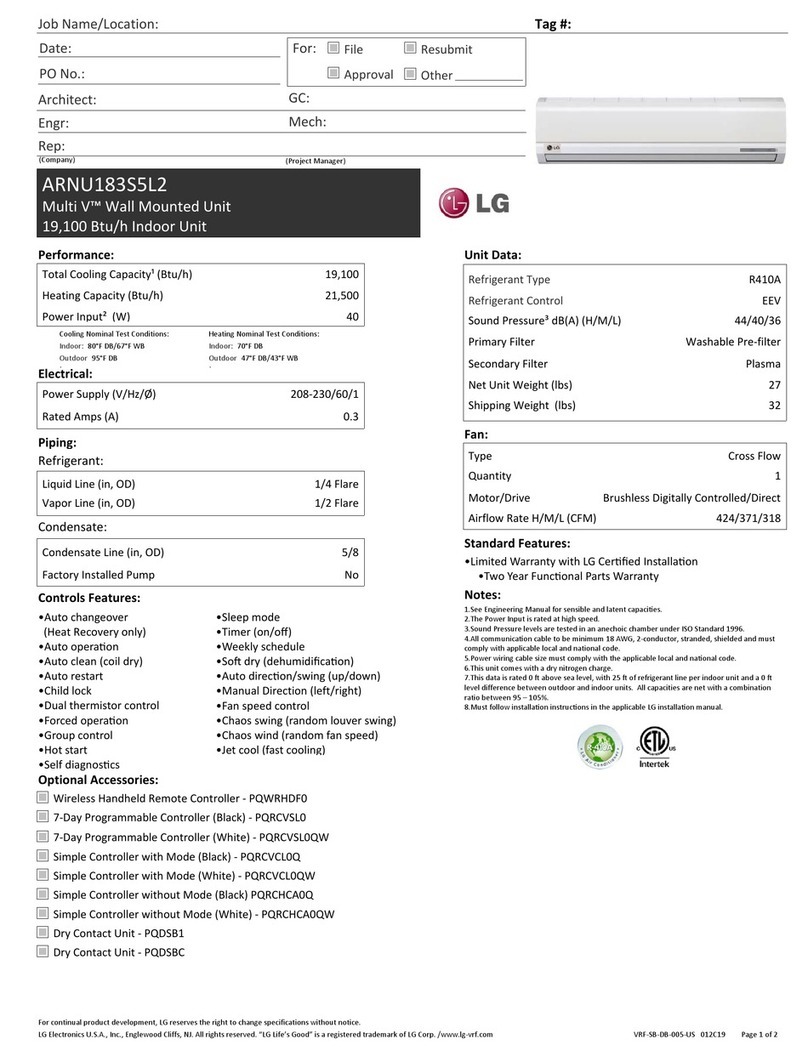 LG ARNU183S5L2 User manual