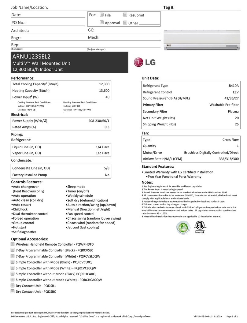 LG ARNU123SEL2 User manual