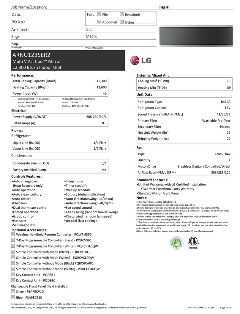 LG ARNU123SER2 User manual
