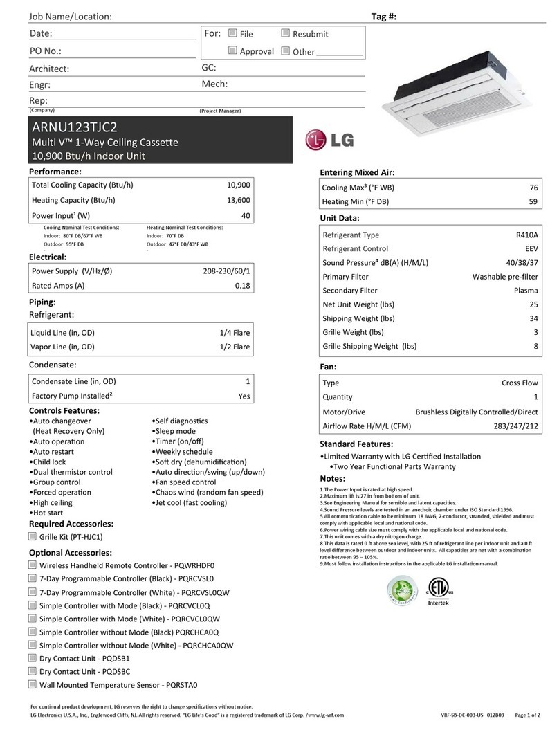 LG ARNU123TJC2 User manual
