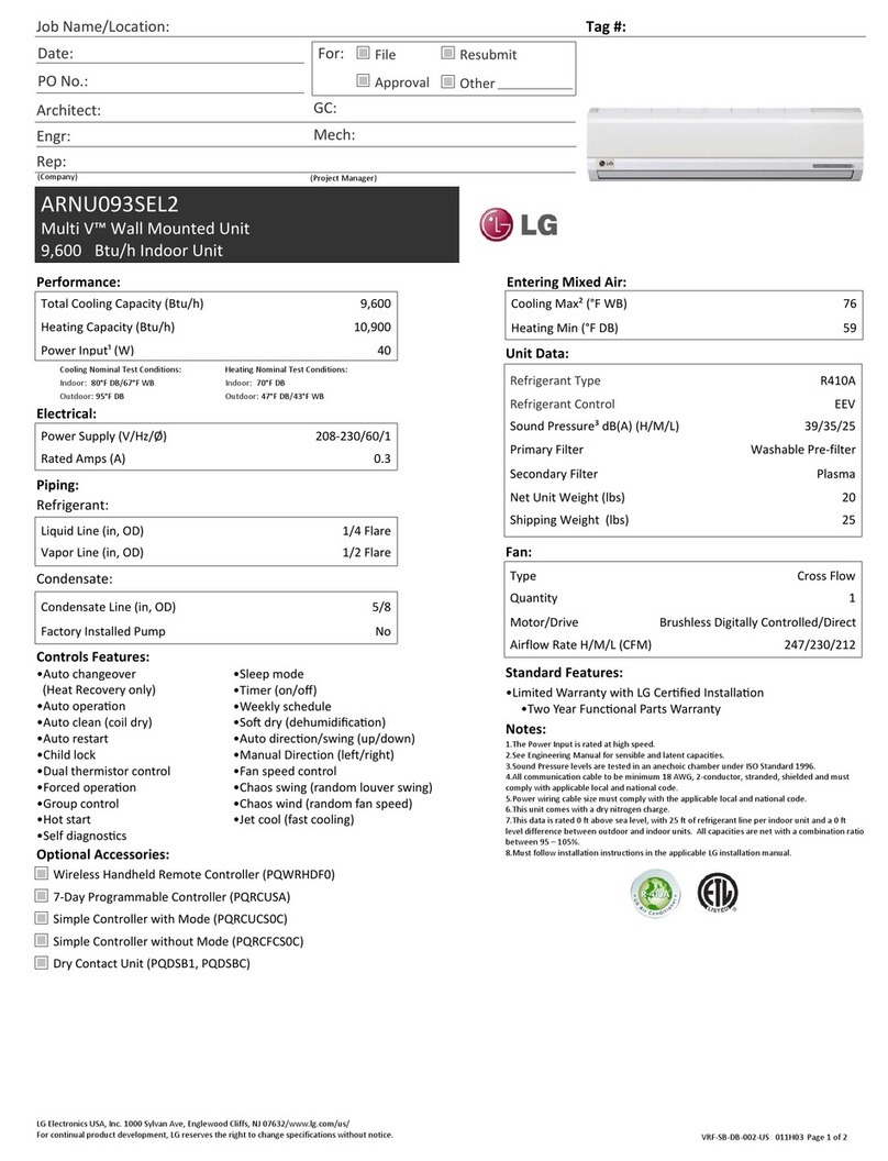LG ARNU093SEL2 User manual