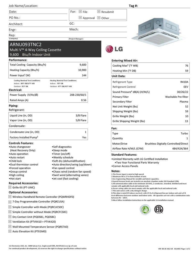 LG ARNU093TNC2 User manual