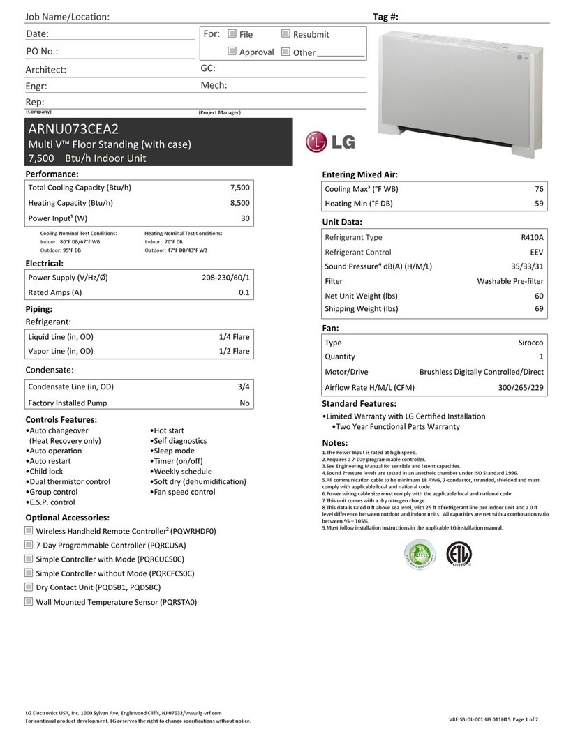 LG ARNU073CEA2 User manual