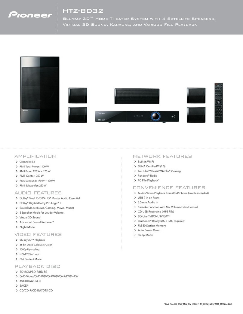 Pioneer HTZ-BD32 User manual