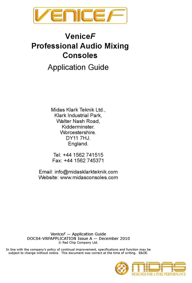 Midas VeniceF User guide