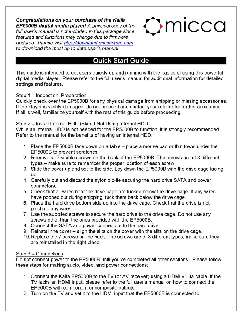 Micca EP5000B User manual