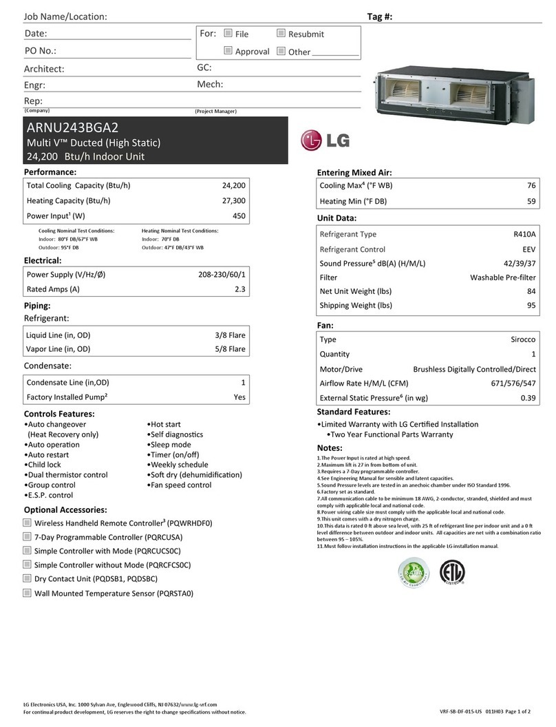 LG ARNU243BGA2 User manual
