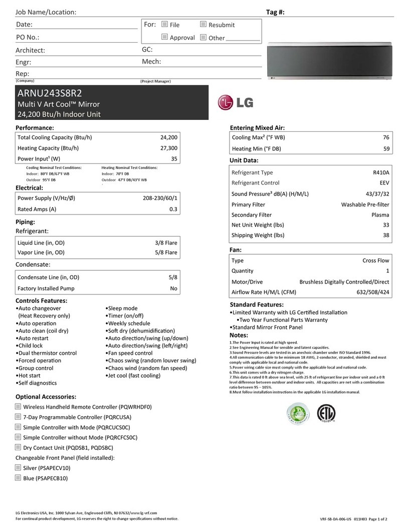 LG ARNU243S8R2 User manual