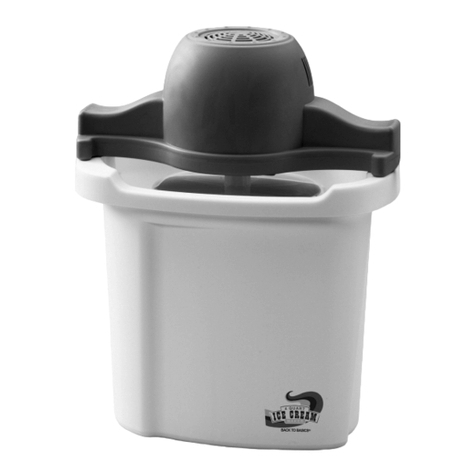 Back to Basics Ice Cream Maker User manual