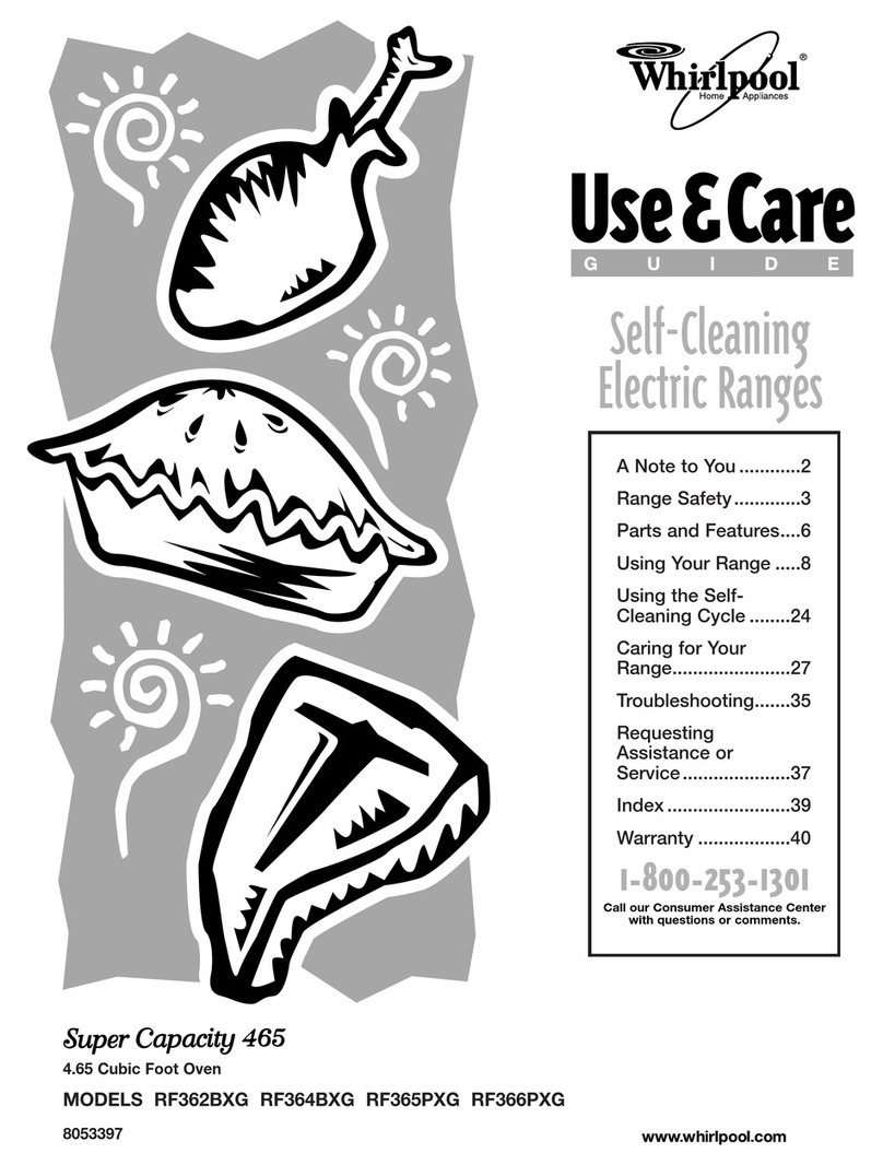 Whirlpool RF362BXG Use & care guide