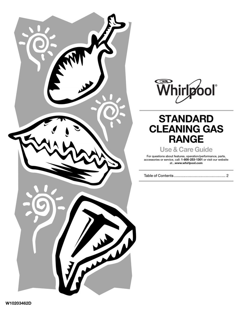 Whirlpool STANDARD CLEANING GAS RANGE Use & care guide Whirlpool STANDARD CLEANING GAS RANGE Use & care guide