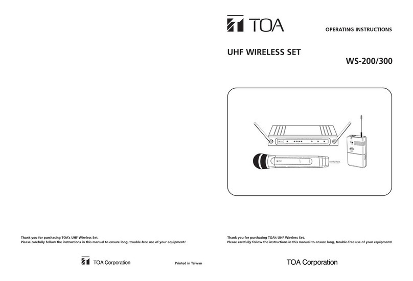 Toa WS-200 User manual