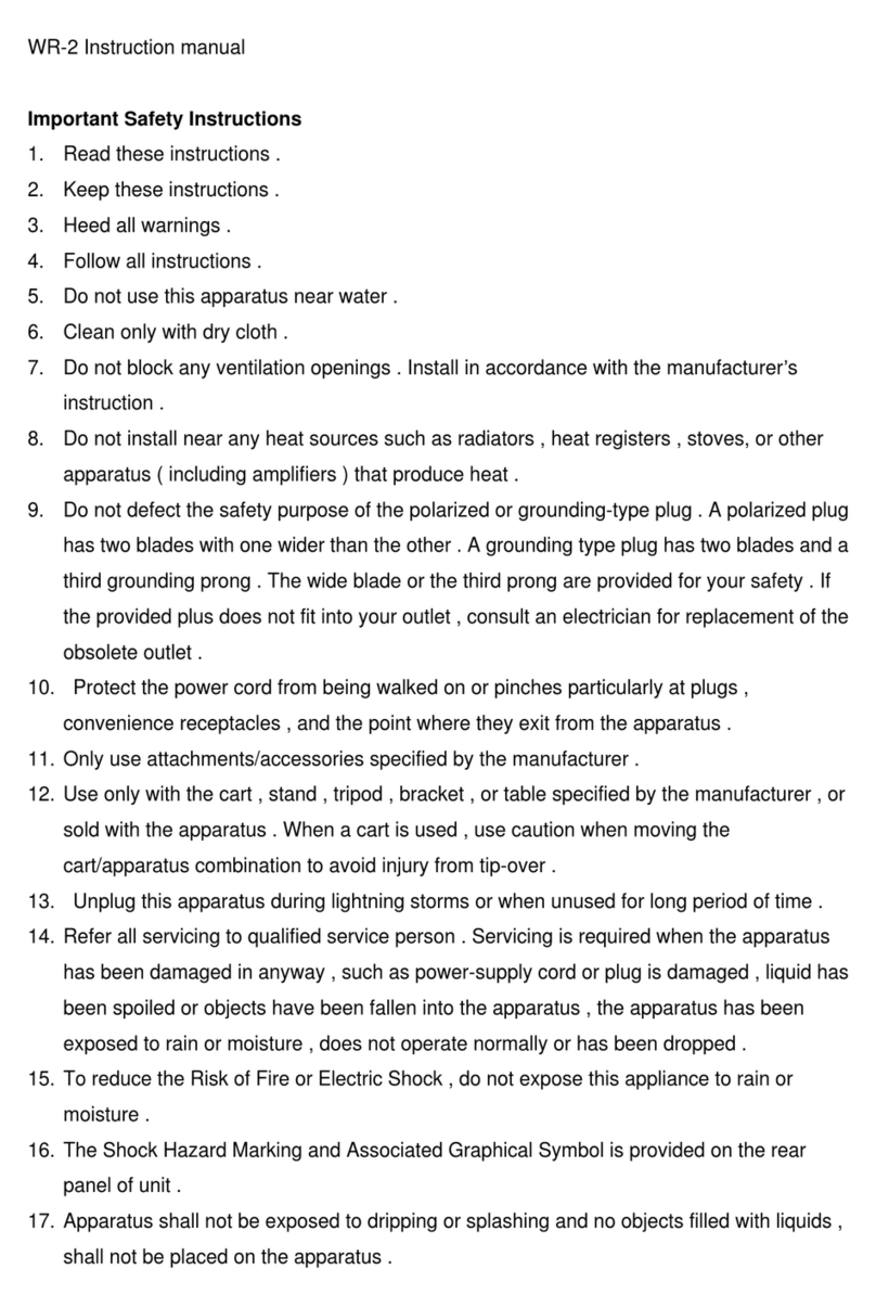 Sangean WR-2 User manual