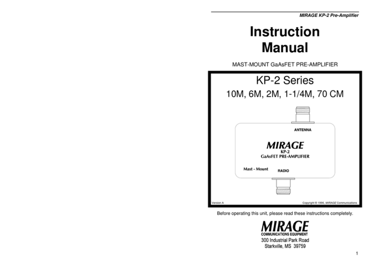 Mirage KP-2 Series instruction manual