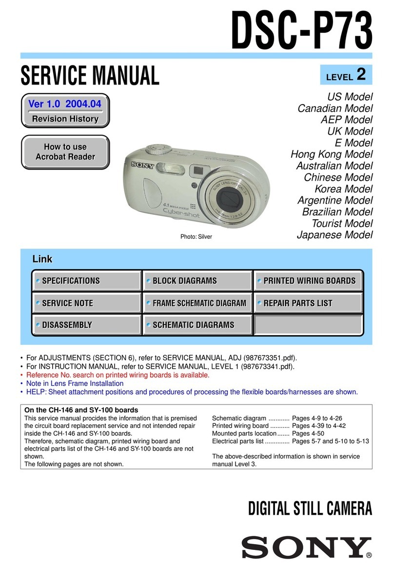 Sony Cyber-Shot DSC-P73 Service manual
