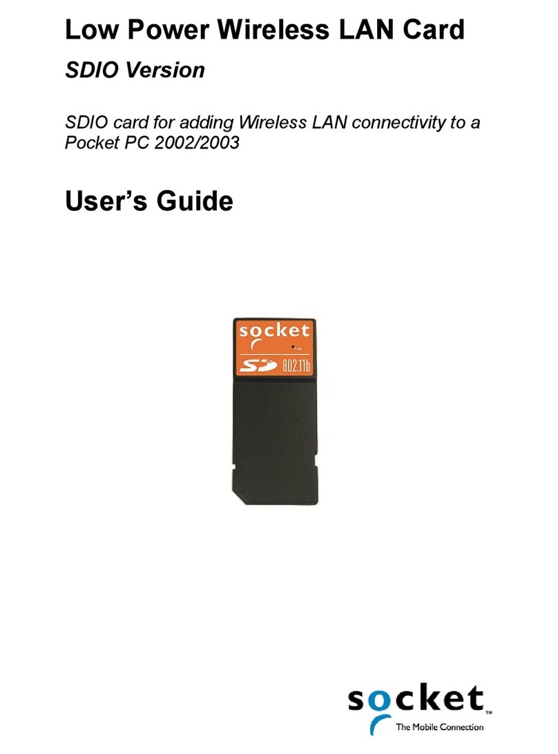 Socket Low Power Wireless LAN Card User manual