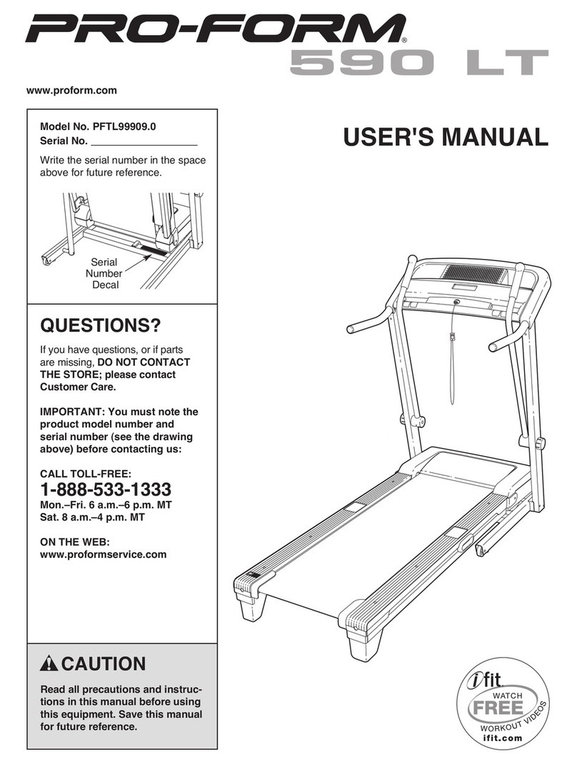 Pro-Form CROSSWALK 590 LT User manual
