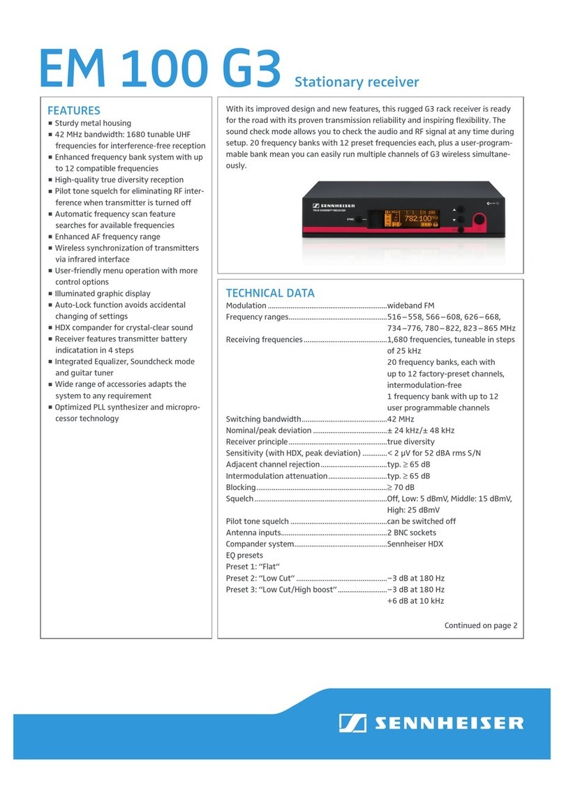 Sennheiser EM 100 G3 Specifications