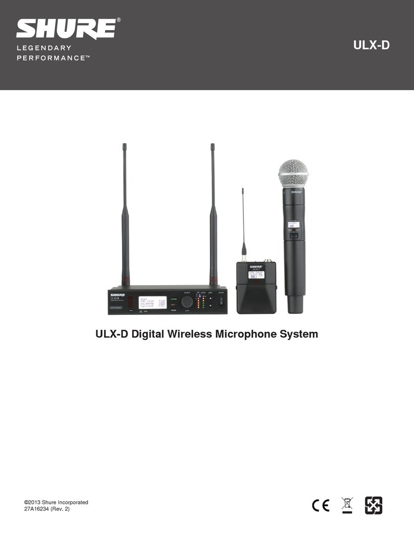 Shure ULX-D Programming manual Shure ULX-D Programming manual