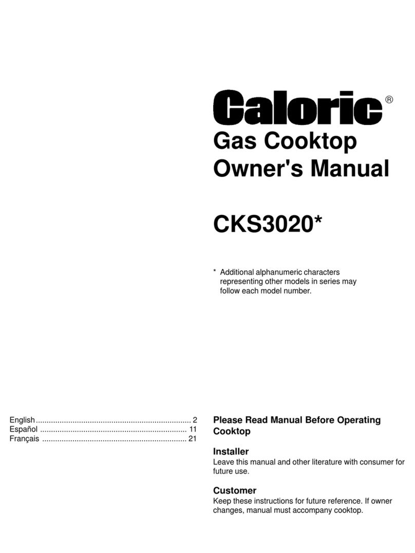 Caloric CKS3020 series owner's manual