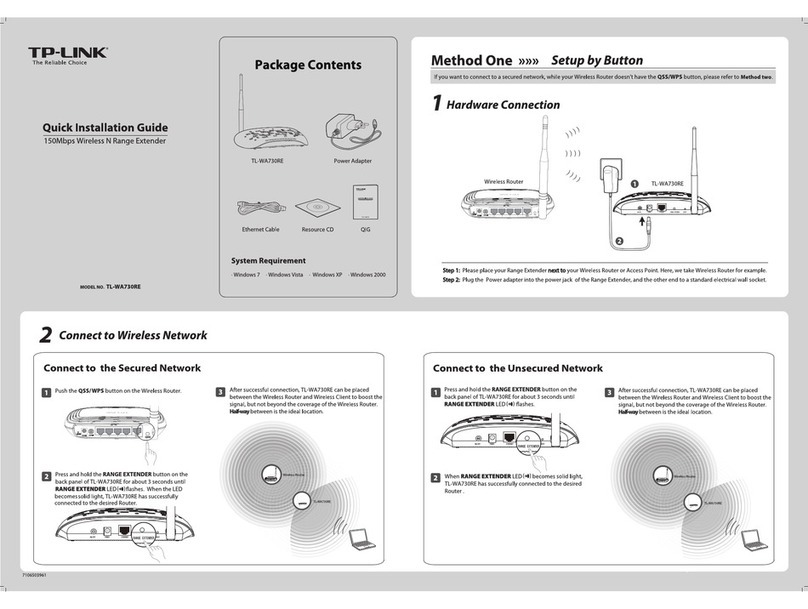 TP-Link TL-WA730RE Quick installation guide