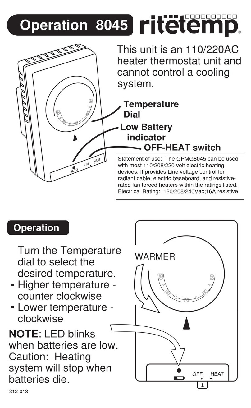 ritetemp 8045 Operation guide