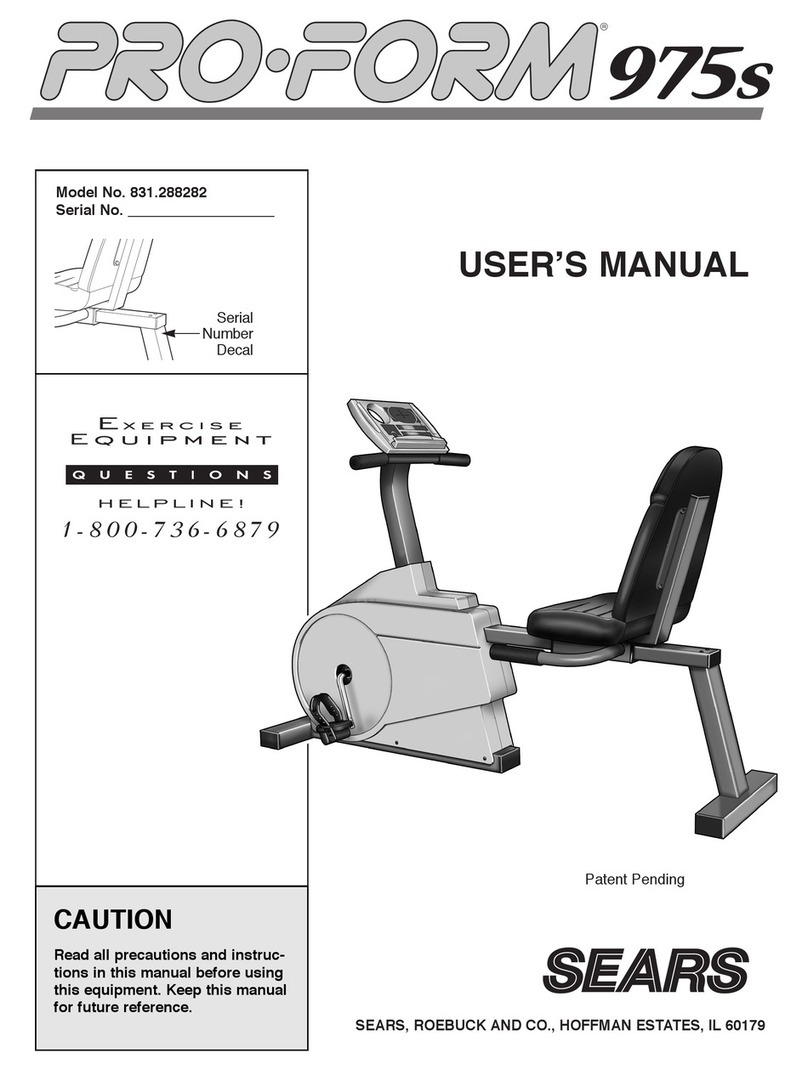 Pro-Form 975S User manual