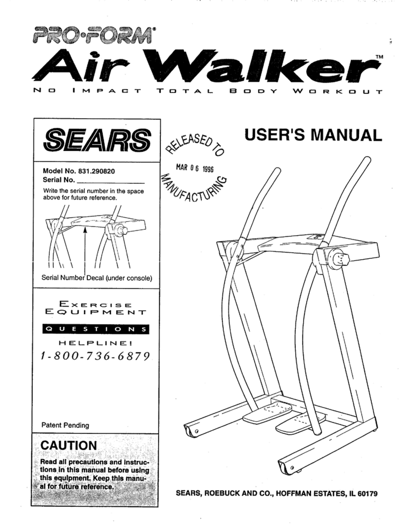 Pro-Form Air Walker User manual