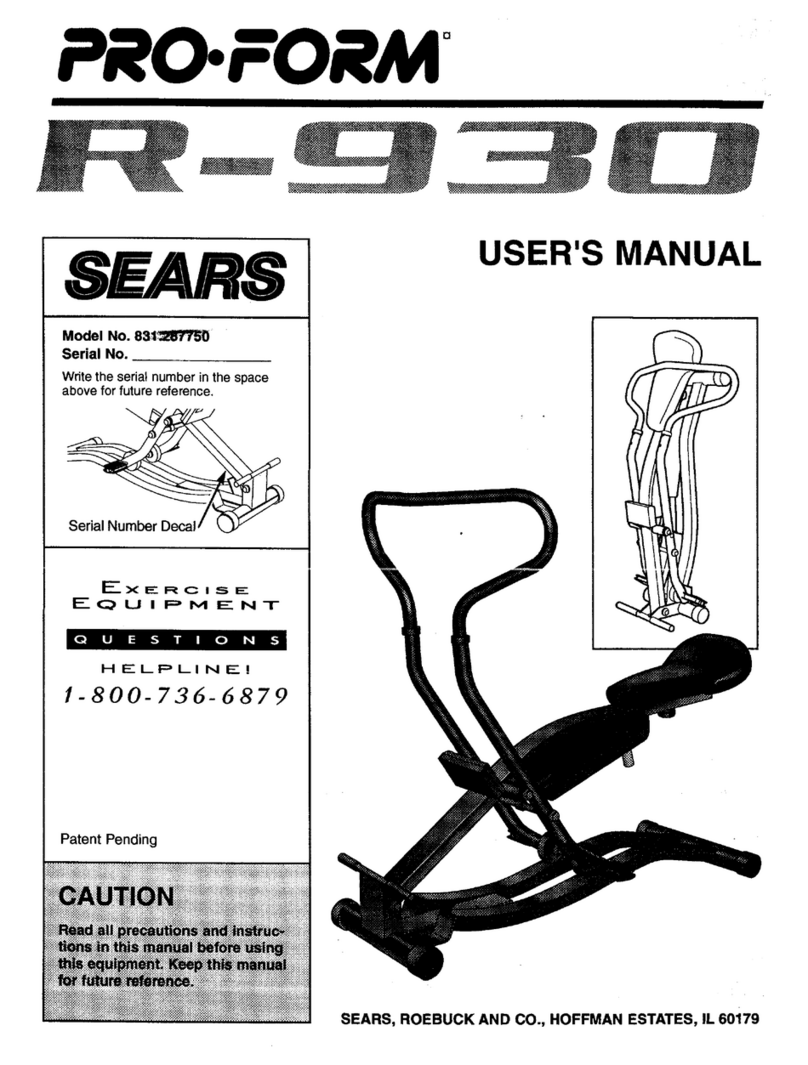 Pro-Form R-930 User manual