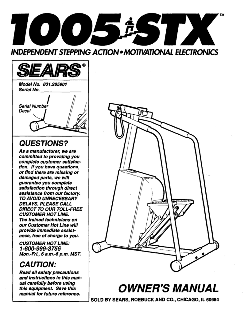 Pro-Form 1005 Stx User manual