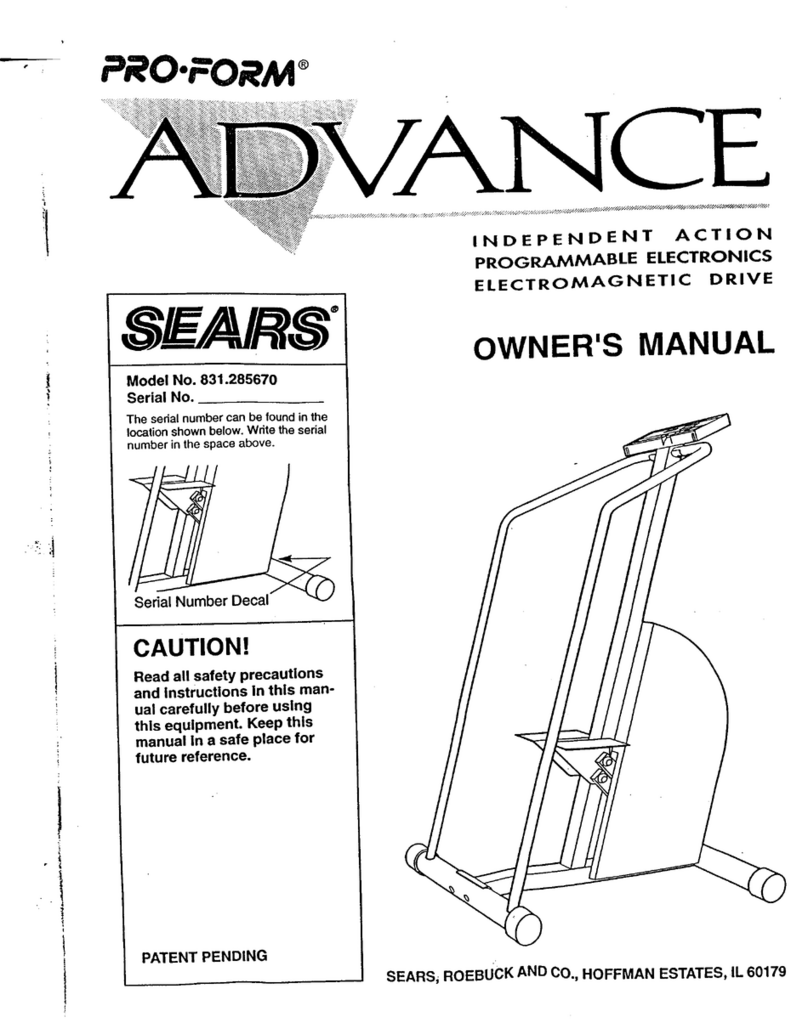 Pro-Form ADVANCE owner's manual