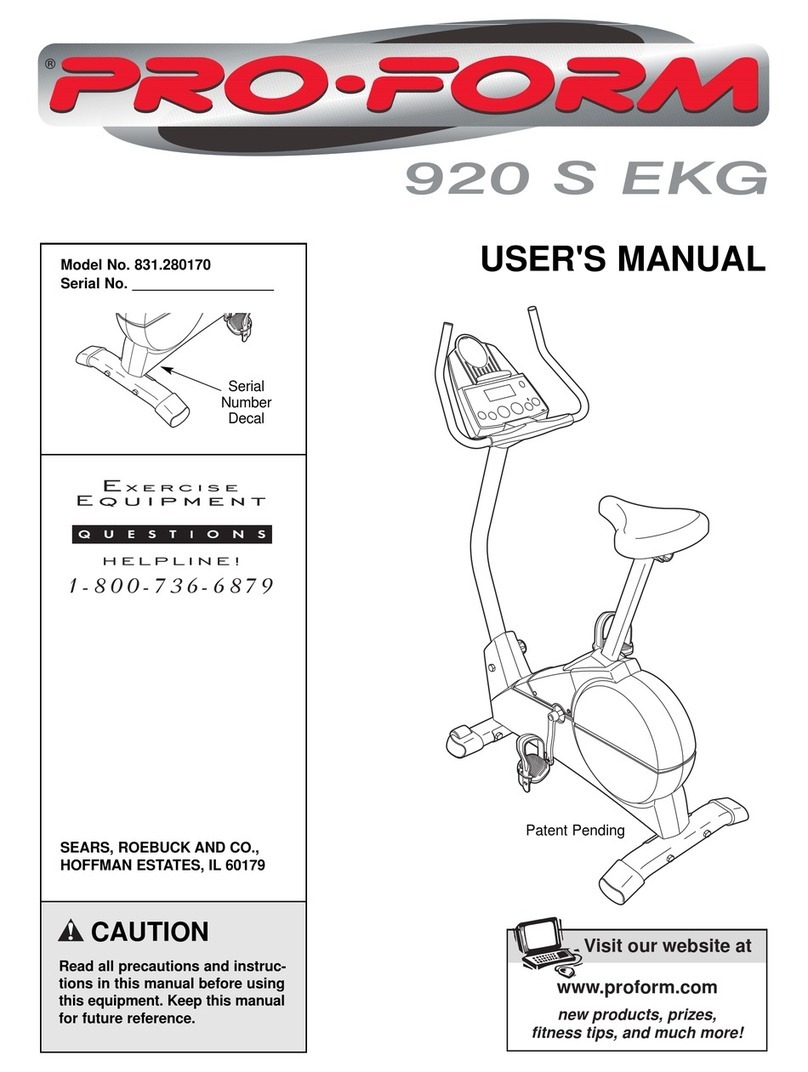 Pro-Form 920SEKG User manual