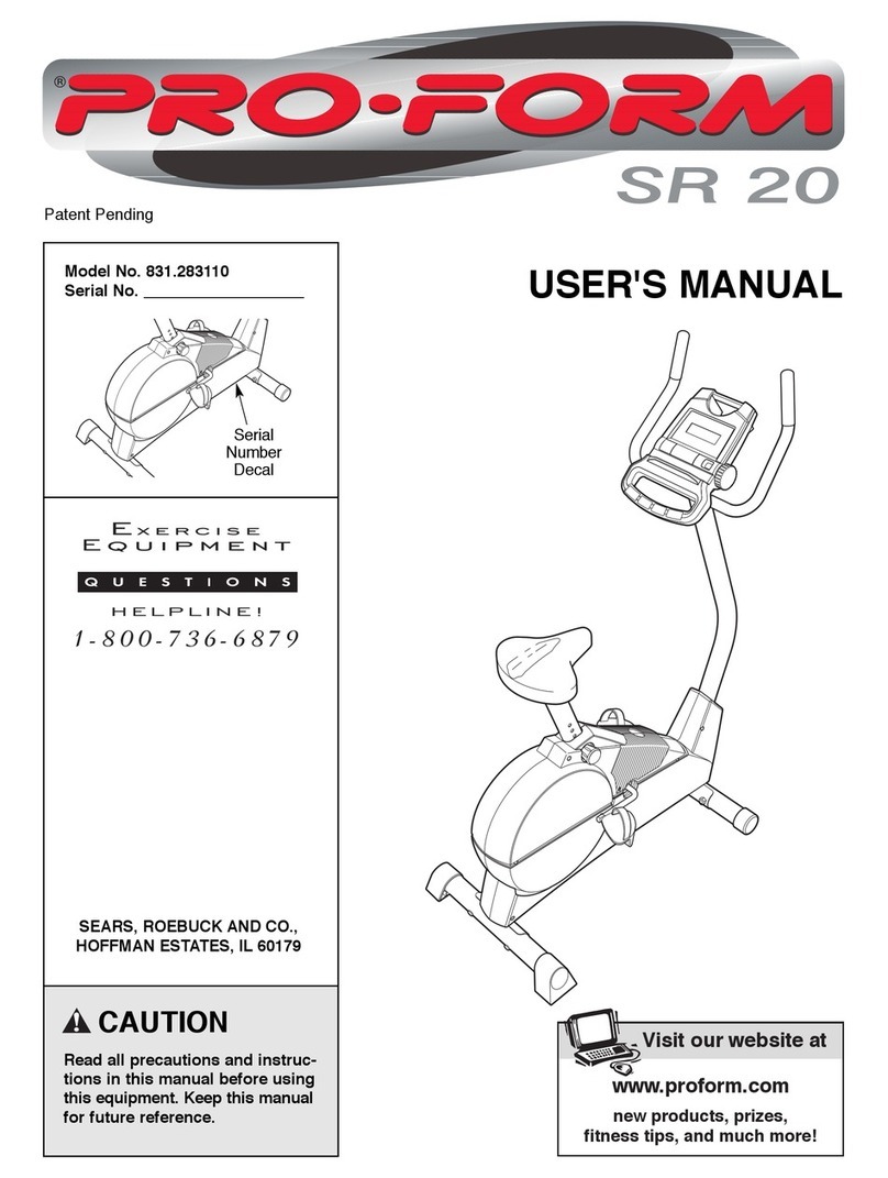 Pro-Form SR 20 User manual Pro-Form SR 20 User manual
