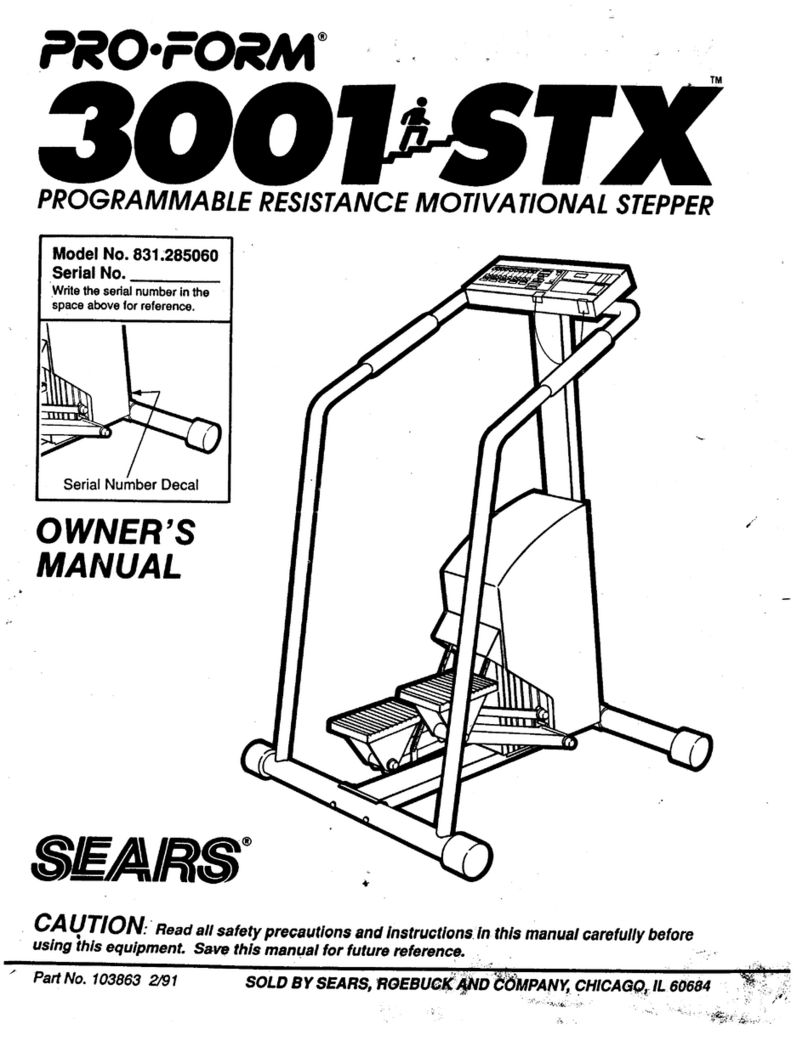 Pro-Form 3011STX User manual