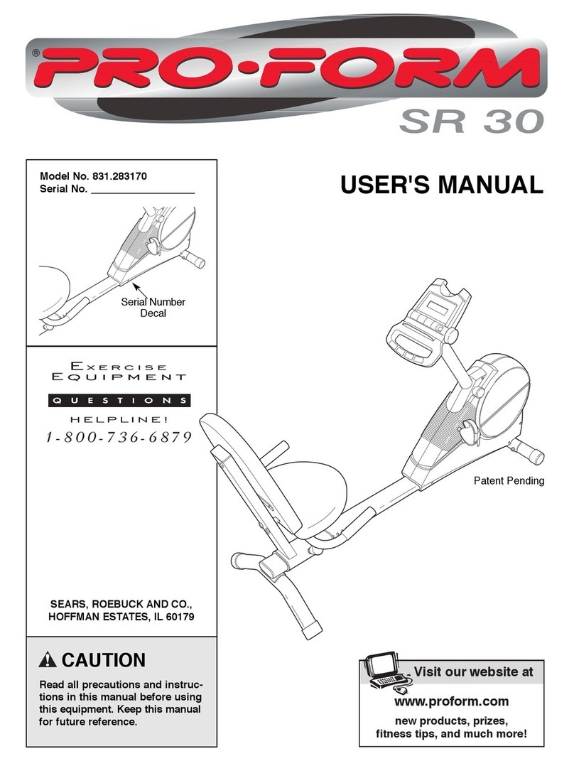 Pro-Form SR 30 User manual