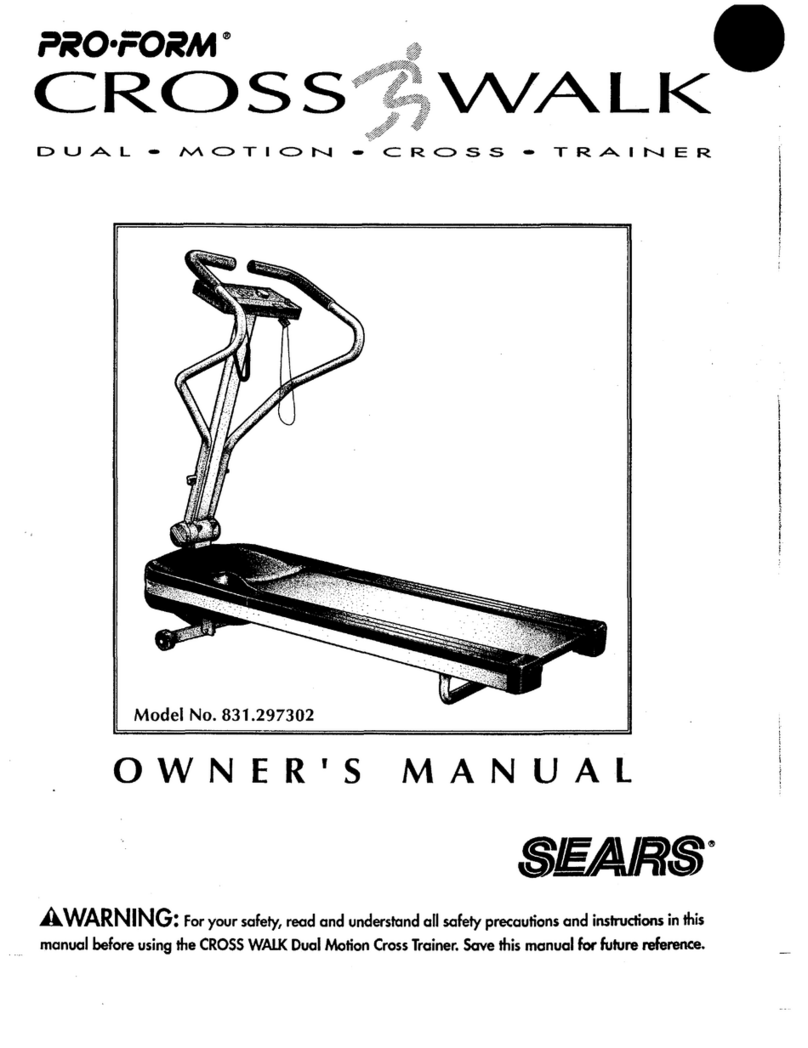 Pro-Form CROSSWALK PERFORMANCE User manual