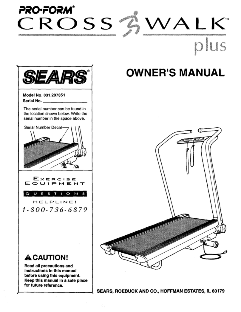 Pro-Form CROSS WALK PLUS User manual Pro-Form CROSS WALK PLUS User manual