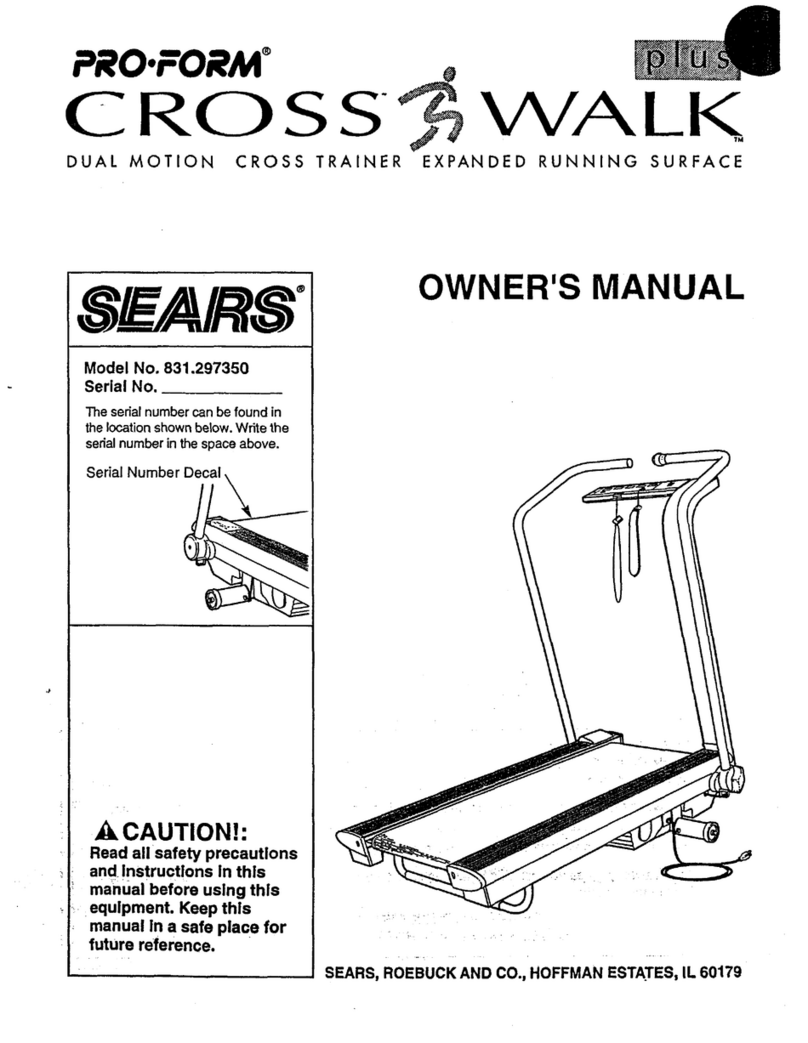 Pro-Form CROSS WALK PLUS User manual
