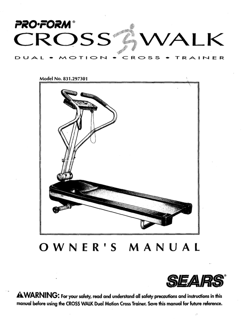 Pro-Form CROSSWALK PERFORMANCE User manual