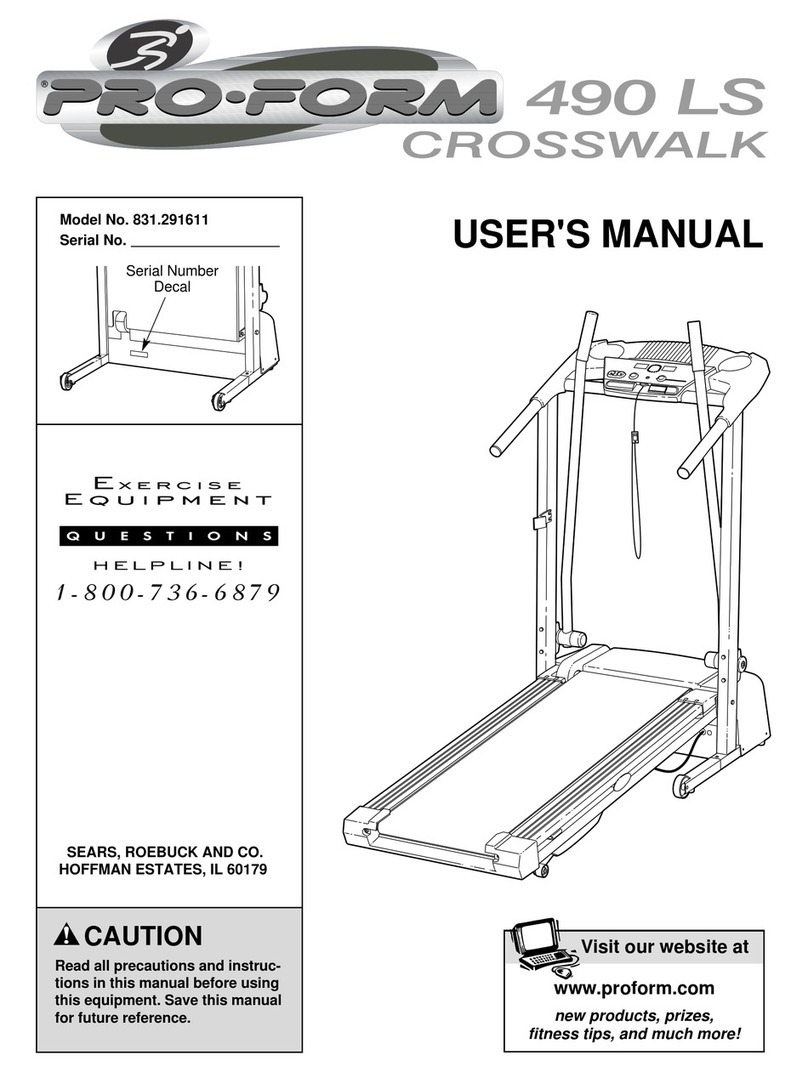 Pro-Form 490LS CROSSWALKER User manual