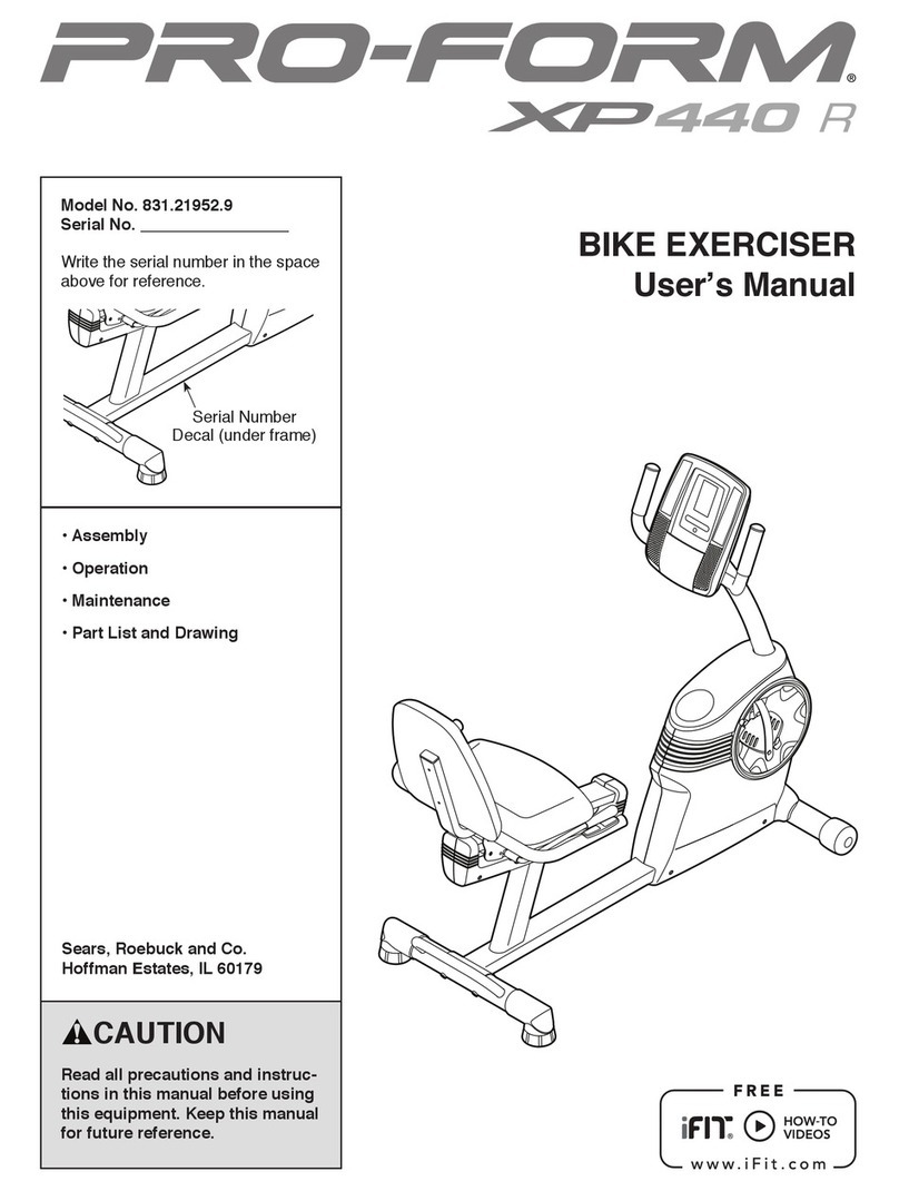 Pro-Form XP 440 R User manual