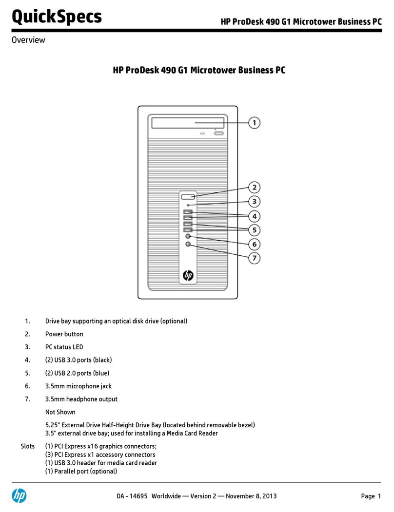 HP ProDesk 490 G1 User instructions